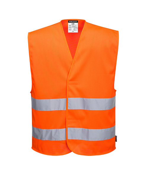 Portwest C374 - MeshAir Hi-Vis Two Band Vest - Orange - R