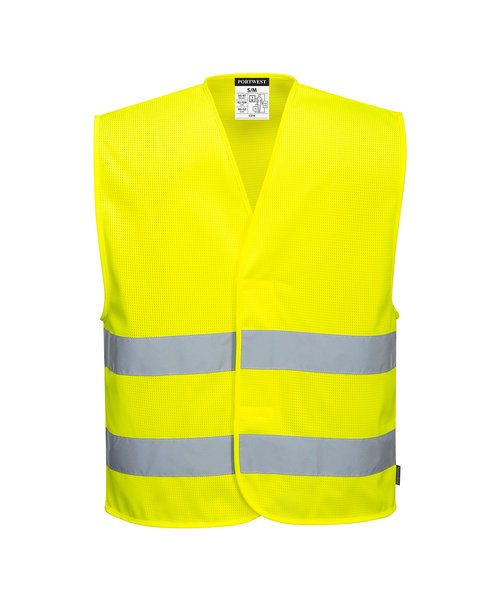 Portwest C374 - Warnschutz Netzweste mit 2 Reflexstreifen - Yellow - R