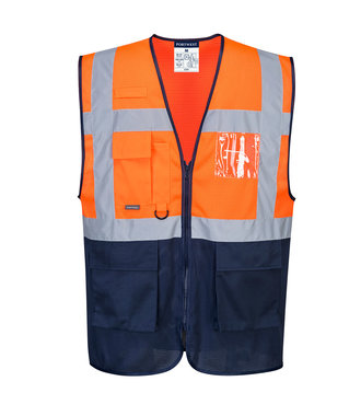 C377 - Gilet Executive Hi-Vis bicolore MeshAir - OrNa - R