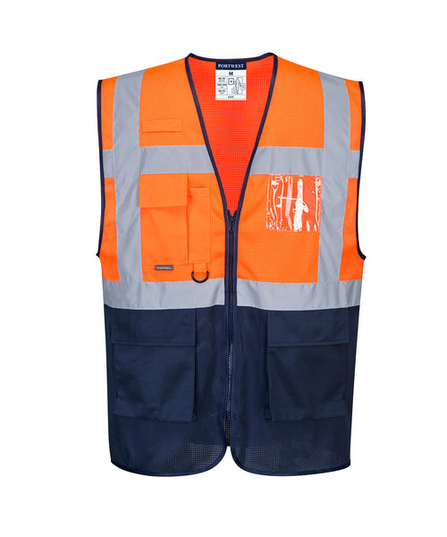 Portwest C377 - Gilet Executive Hi-Vis bicolore MeshAir - OrNa - R