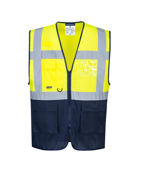 Portwest C377 - Hi-Vis Two Tone MeshAir Executive Vest - YeNa - R