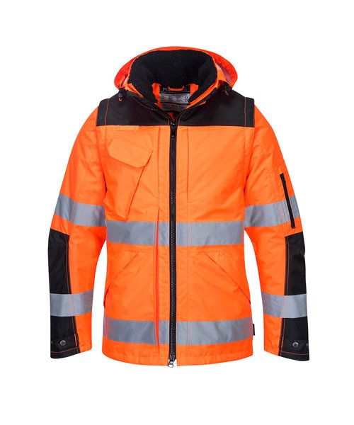 Portwest C469 - Blouson 3-en-1 Pro Hi-Vis - OrBk - R