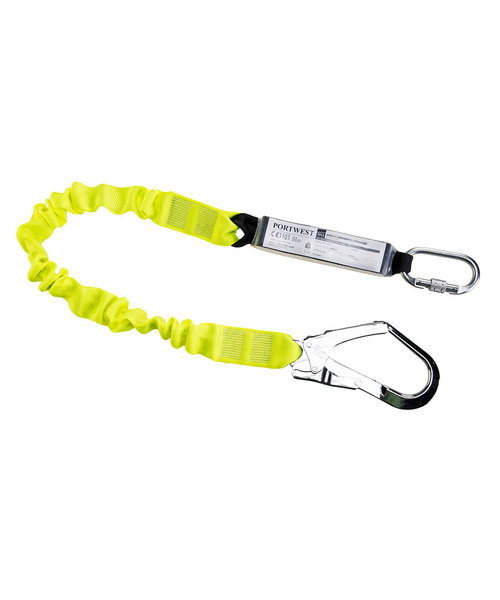 Portwest FP53 - Single Elasticated Lanyard With Shock Absorber - Yellow - R