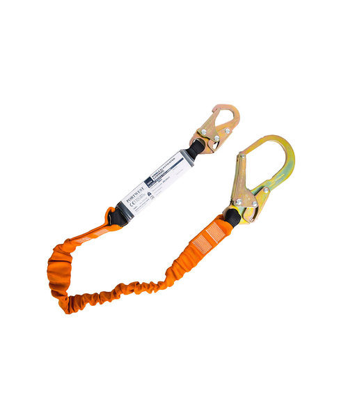 Portwest FP74 - Single 140kg Lanyard with Shock Absorber - BkOr - R