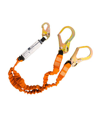 FP75 - Double 140kg Lanyard with Shock Absorber - BkOr - R