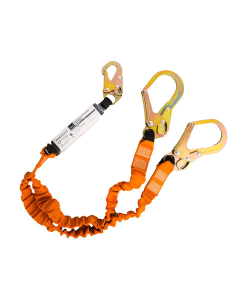 Portwest FP75 - Double 140kg Lanyard with Shock Absorber - BkOr - R