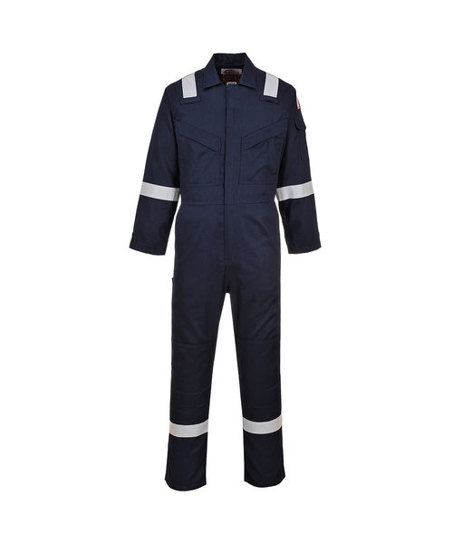 Portwest FR21 - Flame Resistant Super Light Weight Anti-Static Coverall 210g - Navy T - T