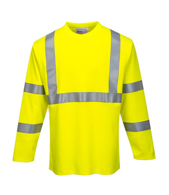 FR96 - Flammhemmendes Langarm Warnschutz T-Shirt - Yellow - R