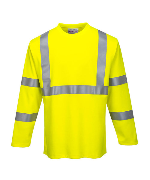 Portwest FR96 - Flammhemmendes Langarm Warnschutz T-Shirt - Yellow - R