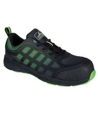 FT35 - Portwest Compositelite Ogwen Trainer S1P - BkGrn - N