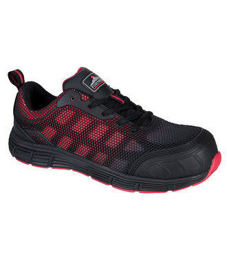 FT35 - Portwest Compositelite Ogwen Trainer S1P - BkRed - D