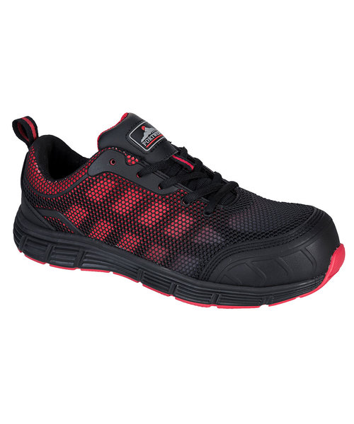 Portwest FT35 - Portwest Compositelite Ogwen Low Cut Trainer S1P - BkRed - D