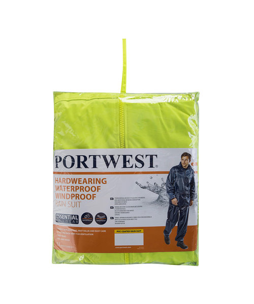 Portwest L440 - Ensemble de pluie (veste pantalon) - Yellow - R