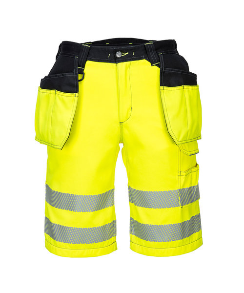 Portwest PW343 - PW3 Hoge zichtbaarheid Korte Broek met holsterzakken - YeBk - R