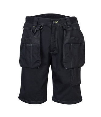 PW345 - PW3 Korte Werkbroek met holsterzakken - Black - R