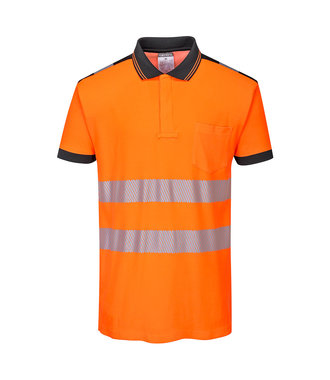 T180 - PW3 Hi-Vis Polo Shirt S/S - OrBk - R