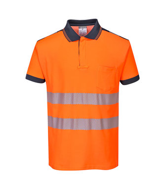 T180 - PW3 Hi-Vis Polo Shirt S/S - OrNa - R