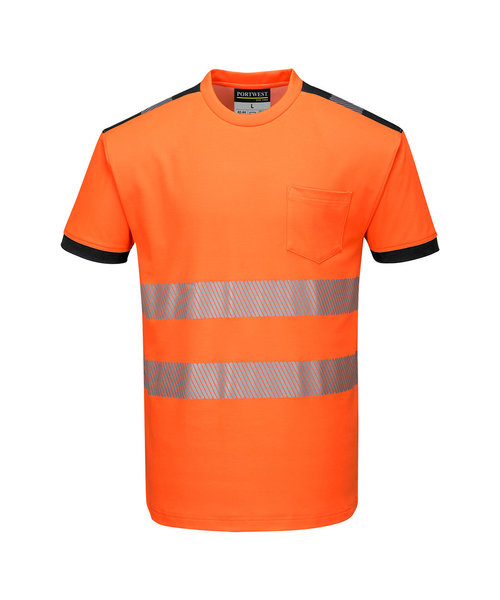 Portwest T181 - PW3 Hi-Vis Vision T-Shirt Korte Mouw - OrBk - R