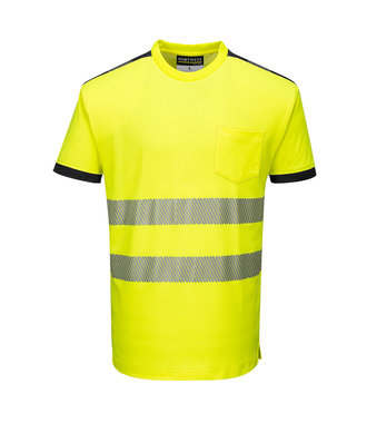 T181 - PW3 Hi-Vis Vision T-Shirt Korte Mouw - YeBk - R