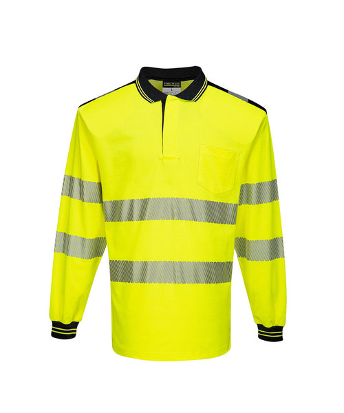 Portwest T184 - PW3 Polo Haute Visibilité ML - YeBk - R