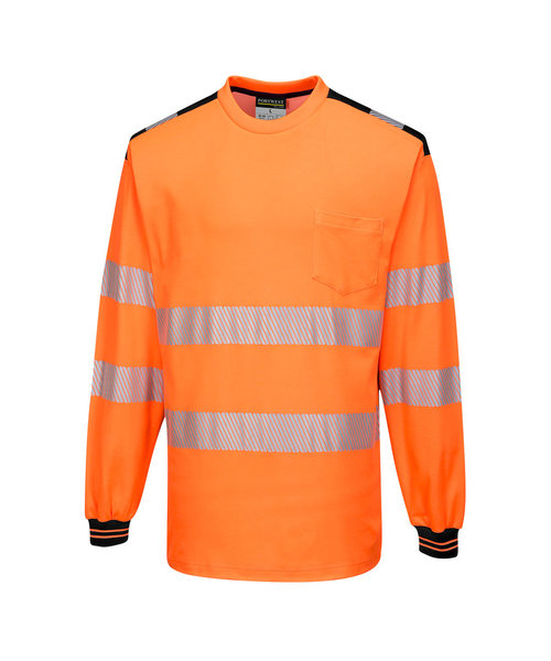 Portwest T185 - PW3 Hi-Vis T-shirt met lange mouw - OrBk - R