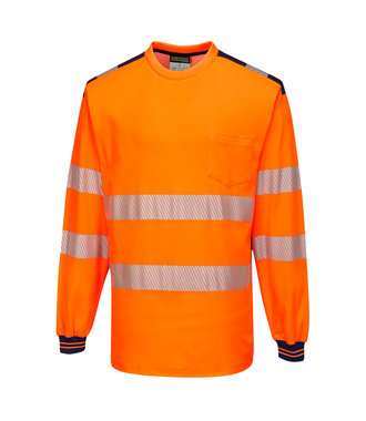 T185 - PW3 Hi-Vis T-Shirt L/S - OrNa - R