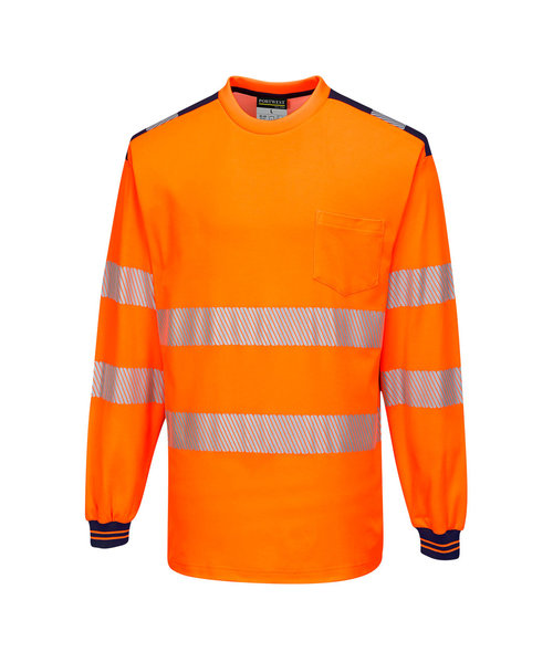 Portwest T185 - PW3 Hi-Vis T-shirt met lange mouw - OrNa - R