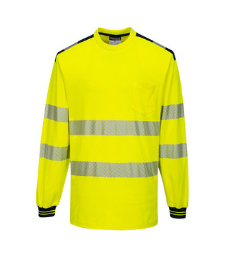 T185 - PW3 Hi-Vis T-shirt met lange mouw - YeBk - R