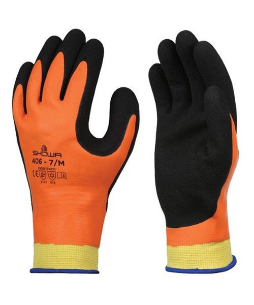 Showa Showa 406 Latex oranje koudebestendig handschoen