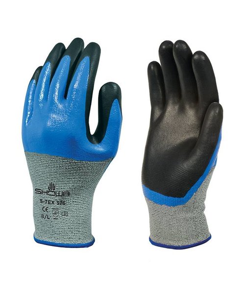 Showa S-TEX 376 gloves with oil grip and cut resistance