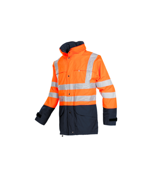 Sioen 132Z JACKE BRIGHTON Neonorange/Marineblau