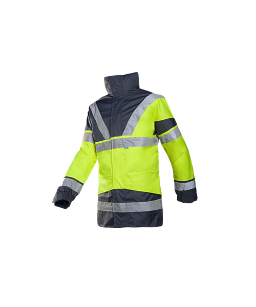 Sioen 209A PARKA SKOLLFIELD Fluo Geel / Marineblauw