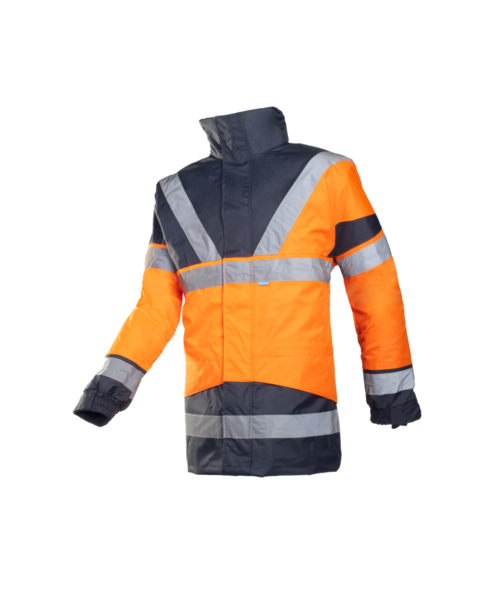 Sioen 209A PARKA SKOLLFIELD Fluo Oranje / Marineblauw