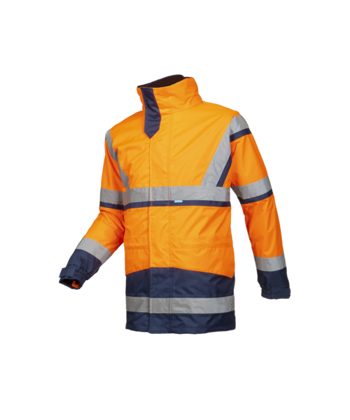 Sioen 401A PARKA 4-1 POWELL Fluo Orange / Navy Blue