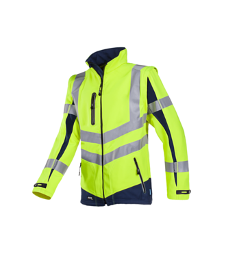 724Z SOFTSHELL MALDEN Fluo Gelb / Marineblau