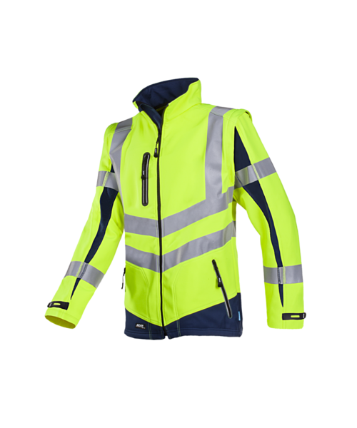 Sioen 724Z SOFTSHELL MALDEN Fluo Yellow / Navy Blue