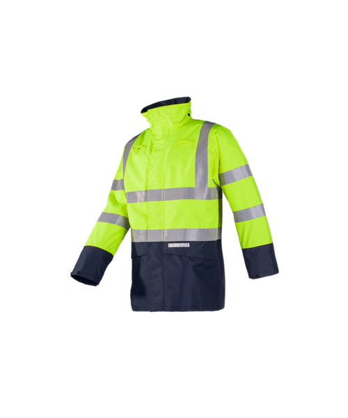 Sioen 7219 Jacke Elliston Fluo Gelb / Marineblau