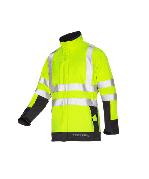 Sioen 9633 Softshell Playford Fluo Geel / Grijs