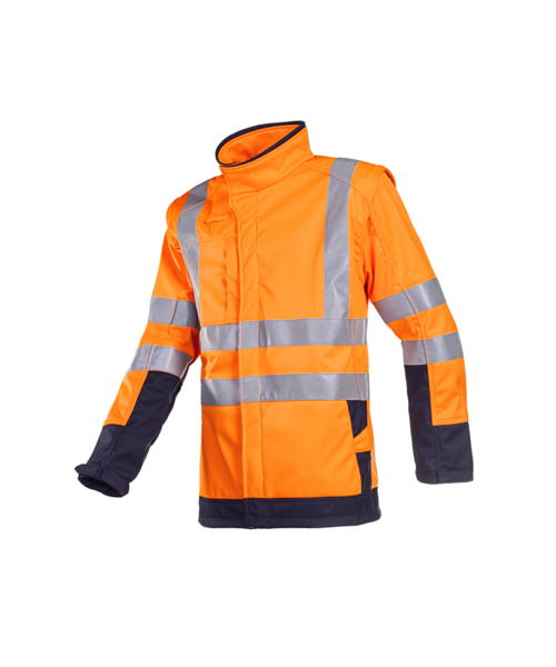 Sioen 9643 HEATHERTON SOFTSHELL Fluo Orange / Navy Blue