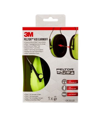 3M Peltor Kid Ear Muff H510AK neon green - specially designed for children's hearing protection