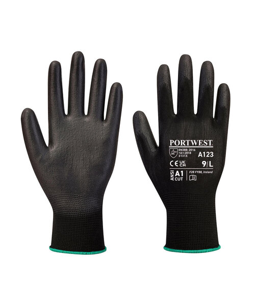 Portwest A123K8R - PU Palmhandschoen Latexvrij - Volle doos (144) (R)