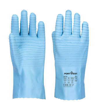AP75BLU - FD Chemicaliën B Latex handschoen (U)