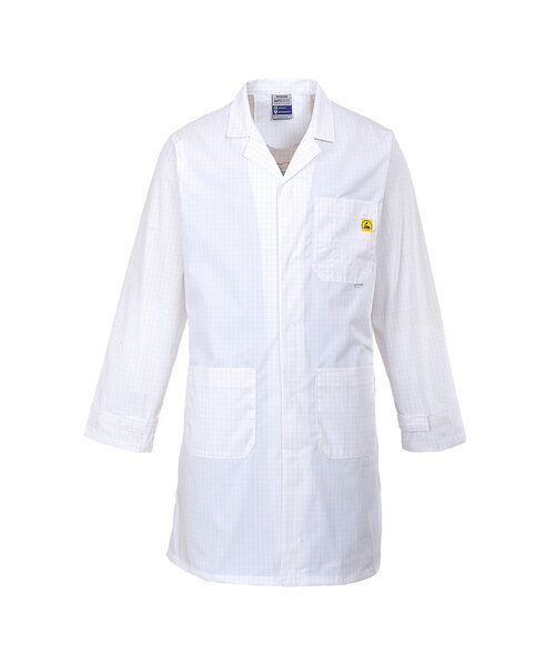 Portwest AS10WHR - Anti-Static ESD Coat (R)