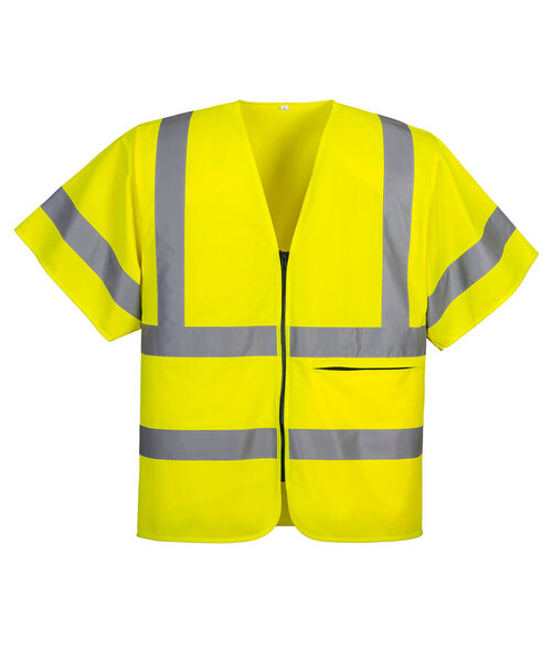 Portwest C372YER - Vest met Rits en Halve Mouwen. (R)