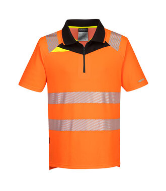 DX412OBR - DX4 Hi-Vis Zip Polo Shirt S/S (R)