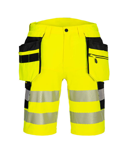 Portwest DX446YBR - DX4 Hi-Vis korte broek met holsterzakken (R)