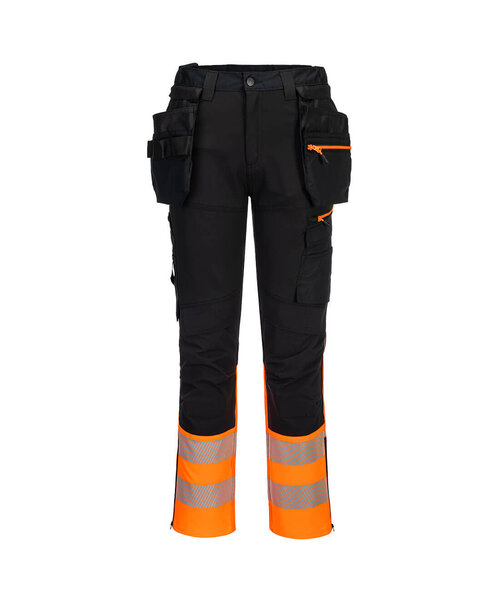 Portwest DX457OBR - DX4 Warnschutz Bundhose Klasse 1 mit abnehmbaren Holstertaschen (R)