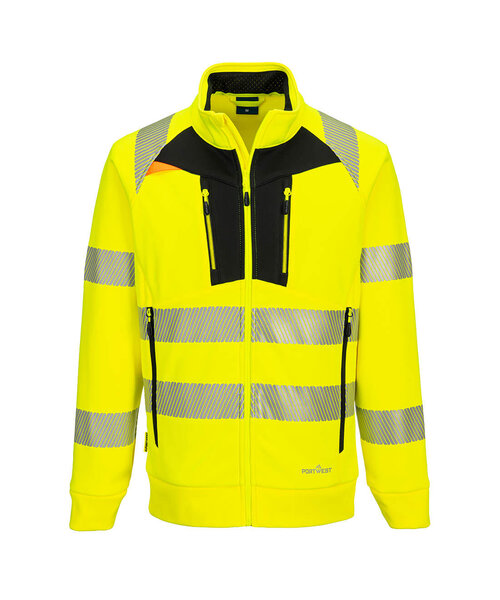 Portwest DX477YBR - Sweat zippé à col cheminée DX4 Hi-Vis (R)