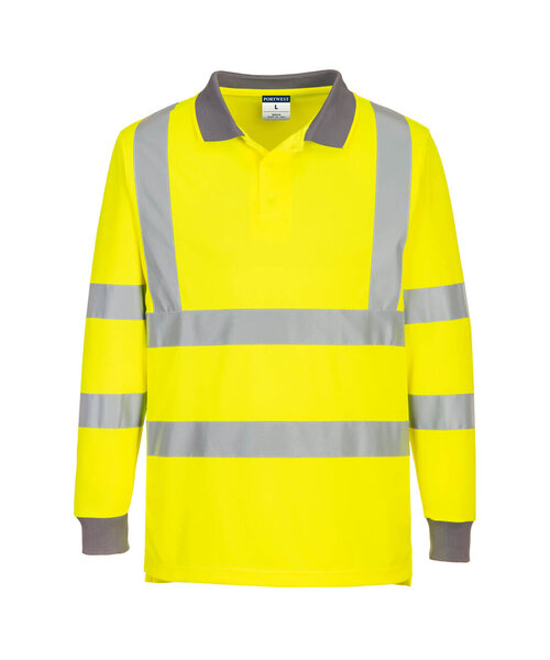 Portwest EC11YER - Eco Warnschutz Poloshirt langarm (6er Pack)  (R)