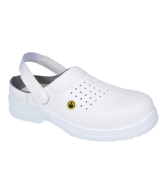 FC03WHR - Portwest Compositelite ESD Perforated Safety Clog SB AE (R)